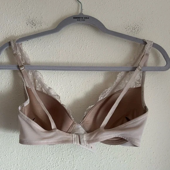 Thirdlove 24/7 All Day Pink Nude Lace Plunge Uplift Bra 32 D - Picture 4 of 5